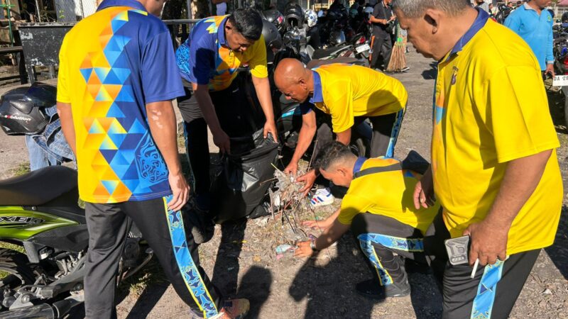 Polresta Palangka Raya Ikuti World Cleanup Day 2025 di Lapangan Sanaman Mantikei