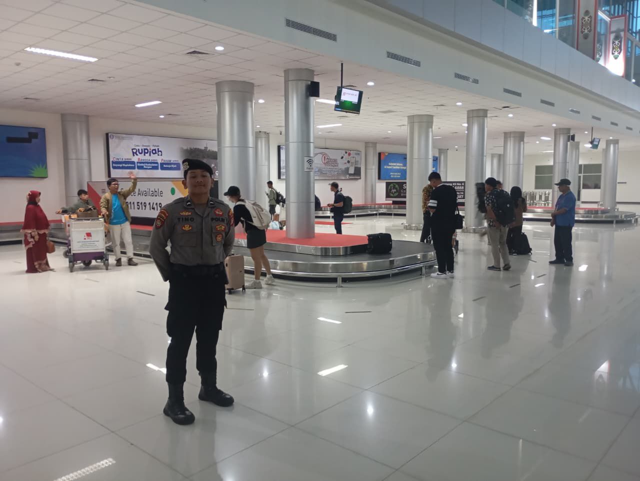Satpamobvit Polresta Palangka Raya Intensifkan Patroli di Bandara Tjilik Riwut Diakhir Pekan