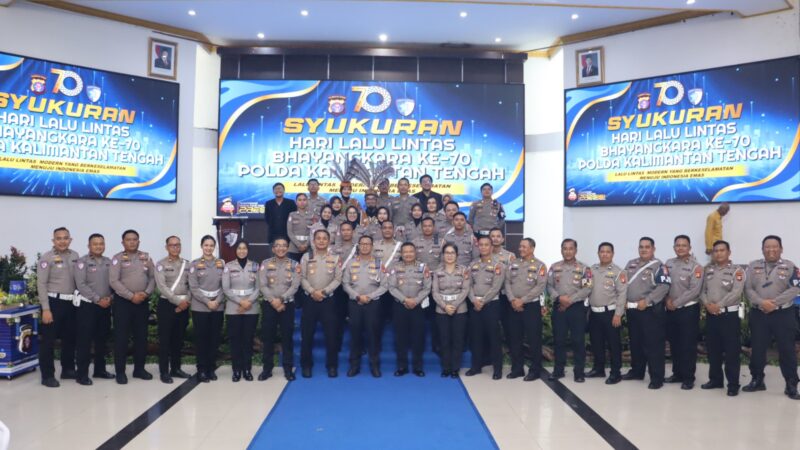 Ditlantas Polda Kalteng Gelar Syukuran Hari Lalu Lintas Bhayangkara ke-70