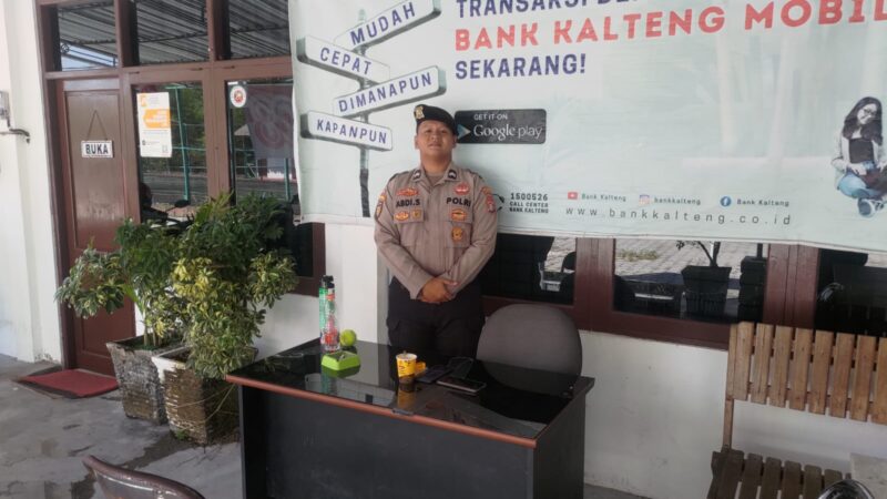 Satpamobvit Polresta Palangka Raya Hadirkan Rasa Aman Bagi Nasabah Lewat Pengamanan Bank