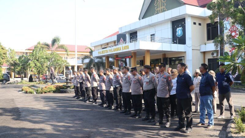 Awali Hari dengan Kebersamaan, Polresta Palangka Raya Gelar Apel Pagi
