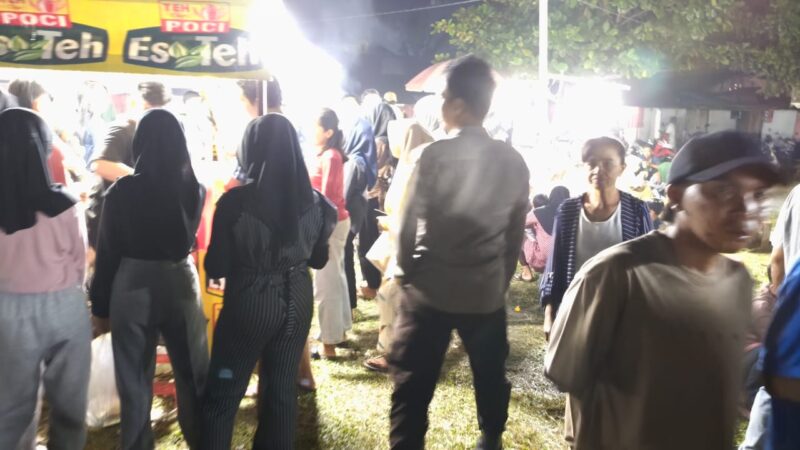 Polsek Sabangau Patroli Humanis di Pasar Rakyat Kalampangan