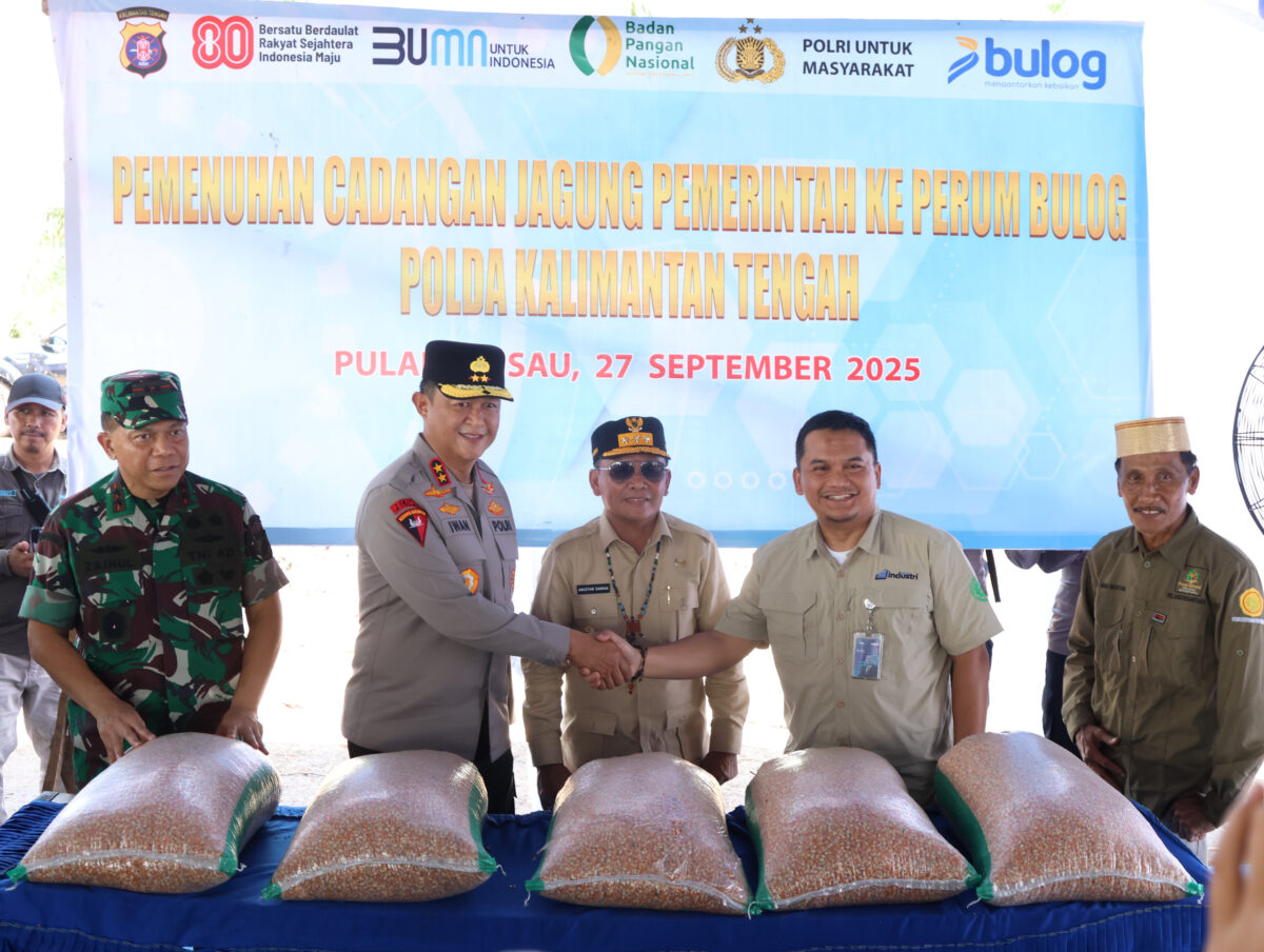 Polda Kalteng Distribusikan 25 Ton Cadangan Jagung ke Gudang Perum Bulog pada Panen Raya Kuartal III