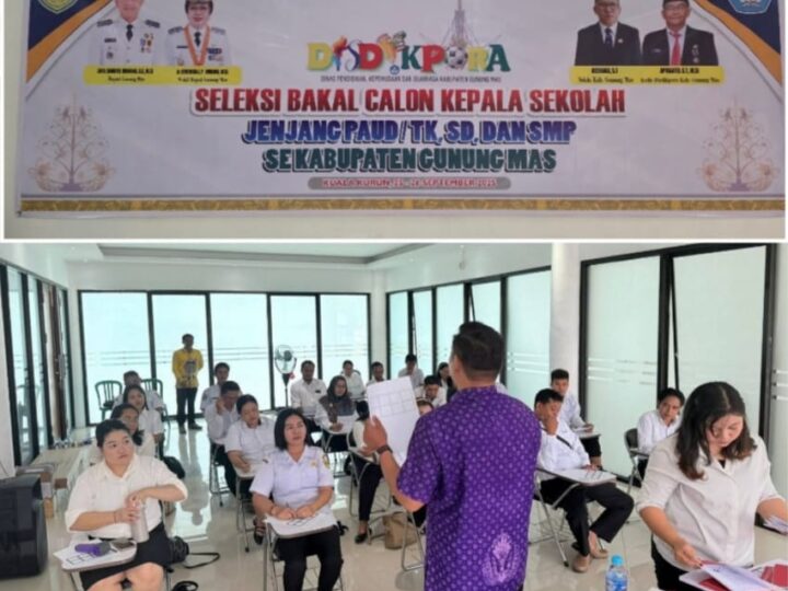 Sebanyak 88 Guru Mengikuti Seleksi Bakal Calon Kepala Sekolah Se-Kabupaten Gumas