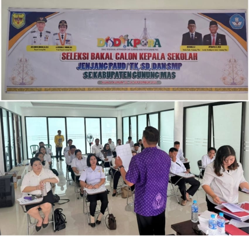 Sebanyak 88 Guru Mengikuti Seleksi Bakal Calon Kepala Sekolah Se-Kabupaten Gumas