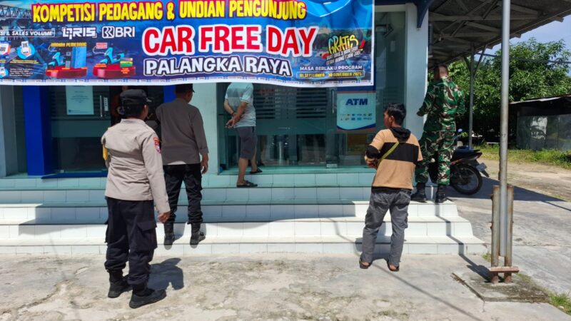Polsek Bukit Batu Sambangi BRI Unit Tangkiling, Ajak Security Tingkatkan Kewaspadaan