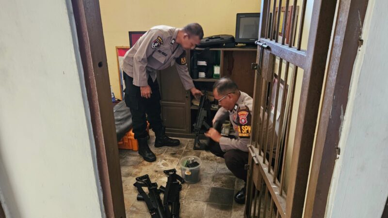 Pemeriksaan Inventaris di Polsek Bukit Batu Dilaksanakan Personel Dinas