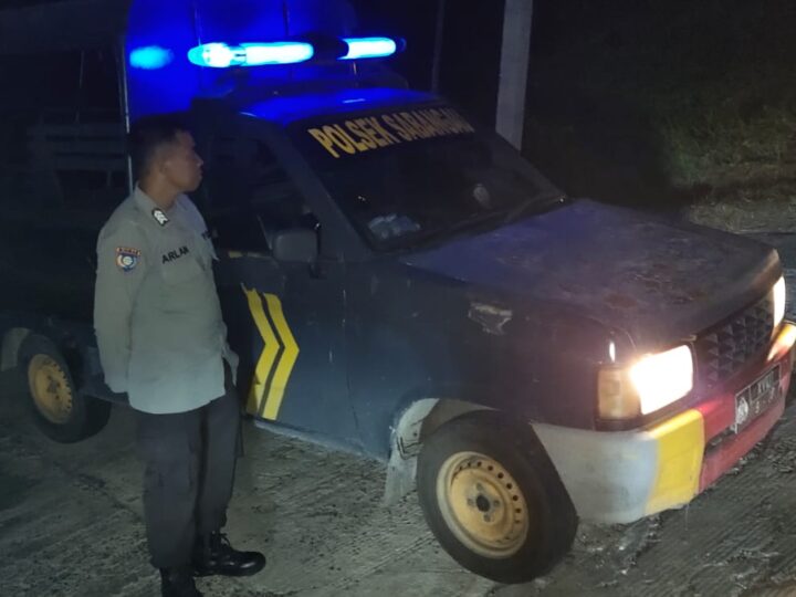 Beri Rasa Aman bagi Masyarakat, Polsek Sabangau Lakukan Patroli Kamtibmas saat Dini Hari
