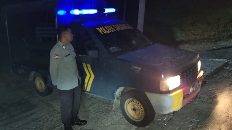 Beri Rasa Aman bagi Masyarakat, Polsek Sabangau Lakukan Patroli Kamtibmas saat Dini Hari