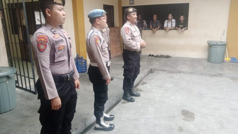 Pastikan Keamanan Mako, Piket Wapawas Cek Kondisi Ruang Tahanan Polresta Palangka Raya