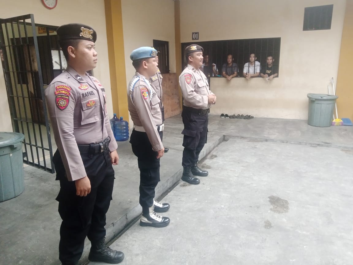 Pastikan Keamanan Mako, Piket Wapawas Cek Kondisi Ruang Tahanan Polresta Palangka Raya
