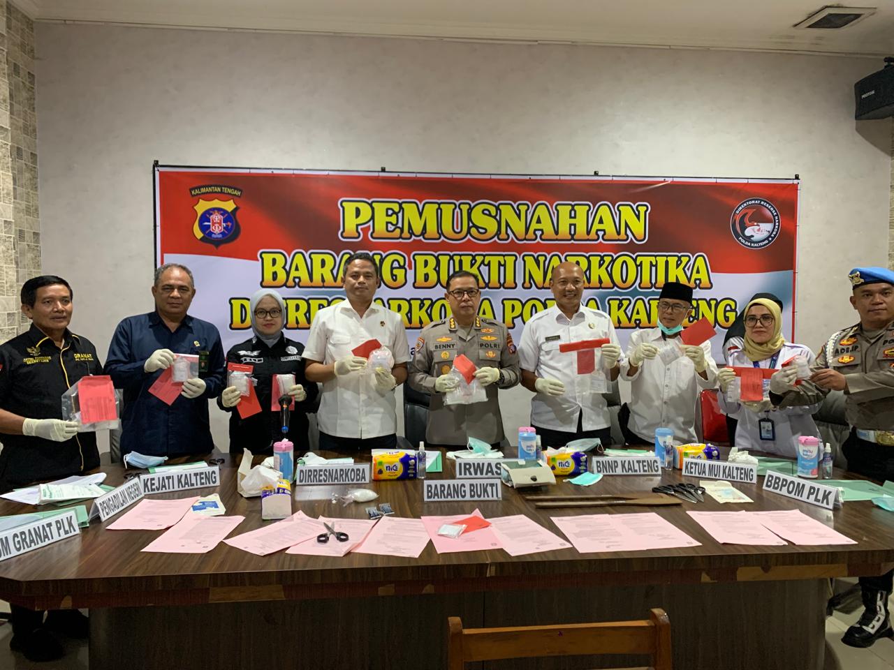 Polda Kalteng musnahkan 1,25 Kilogram Sabu dan 43 Butir Ekstasi