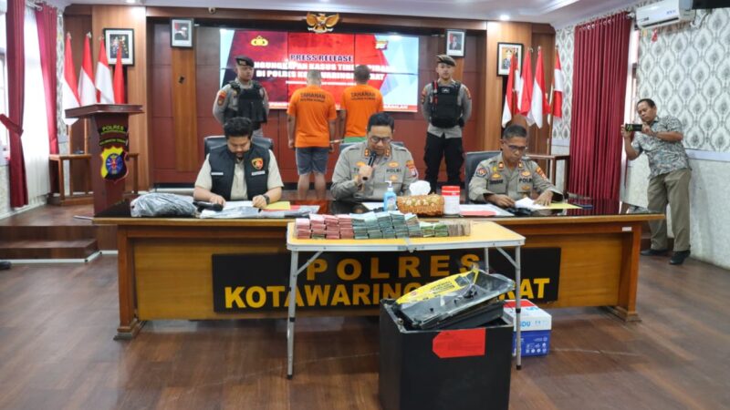 Polres Kobar Bekuk Pelaku Pembobol Brankas JNT
