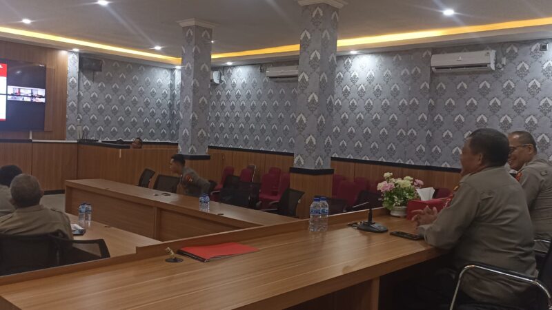 Polresta Palangka Raya Hadiri Vicon Anev Program Ketahanan Pangan bersama SSDM Polri