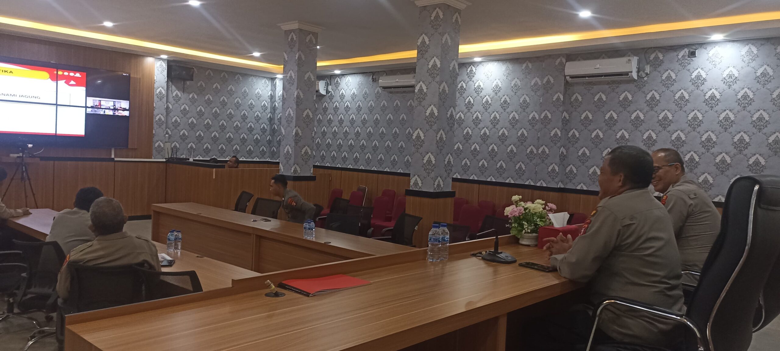 Polresta Palangka Raya Hadiri Vicon Anev Program Ketahanan Pangan bersama SSDM Polri