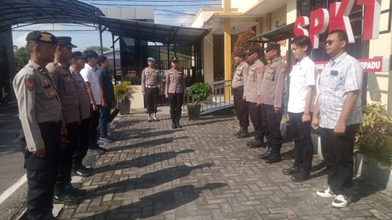 Pamapta III SPKT Polresta Palangka Raya Gelar Serah Terima Piket