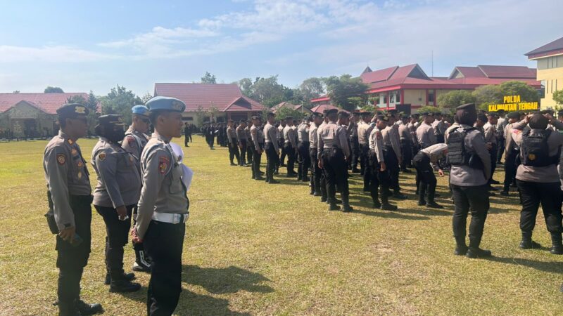 Polresta Palangka Raya Siagakan Personel Hadapi Sispamako Polda Kalteng
