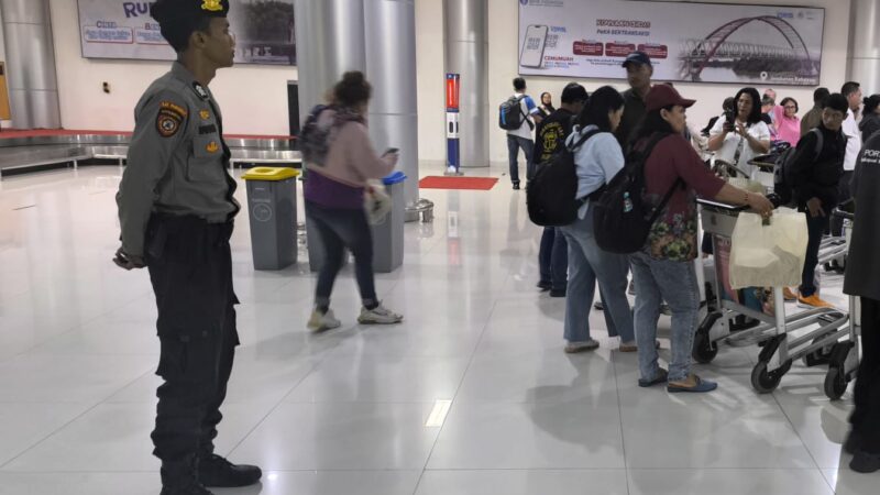 Satpamobvit Polresta Palangka Raya Intensifkan Patroli Area Bandara Tjilik Riwut