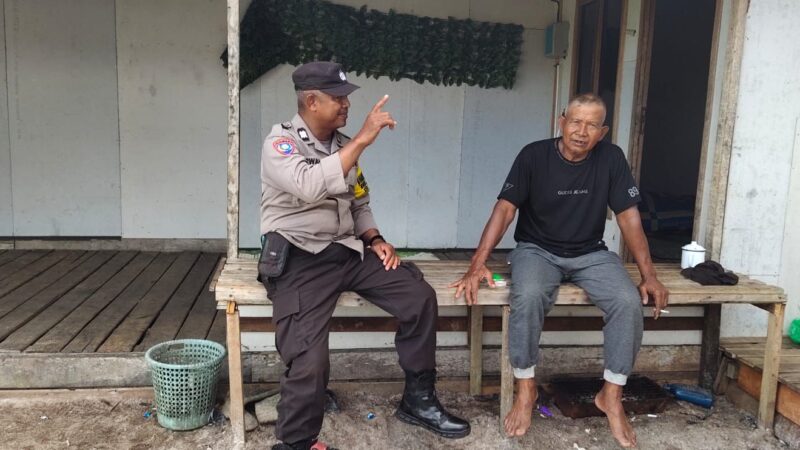 Polsek Sabangau Berikan Imbauan Kamtibmas bagi Warga Jalan Buluh Merindu