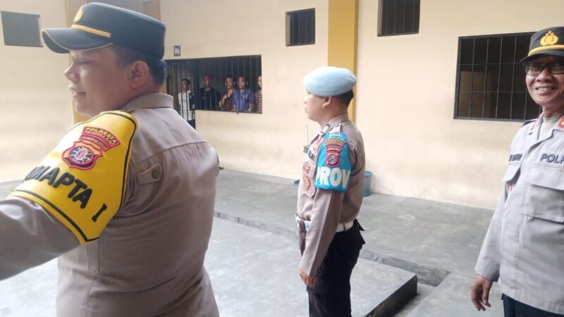 Pamapta I SPKT Polresta Palangka Raya Pastikan Kondisi di Rutan Aman dan Terkendali