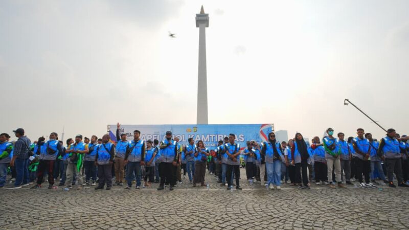 Hadiri Apel Ojol Kamtibmas, Kapolri Ajak Bersinergi Jaga Kamtibmas