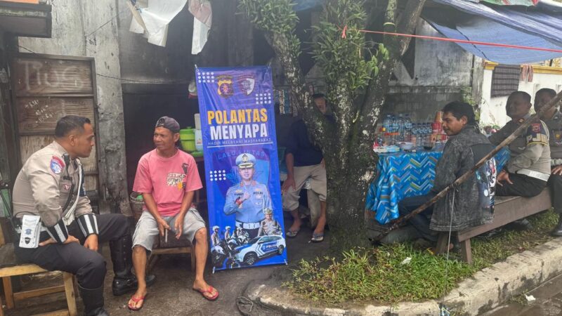 Ditlantas Polda Kalteng Gelar Polantas Menyapa, Sapa Masyarakat dan Komunitas Ojek Online