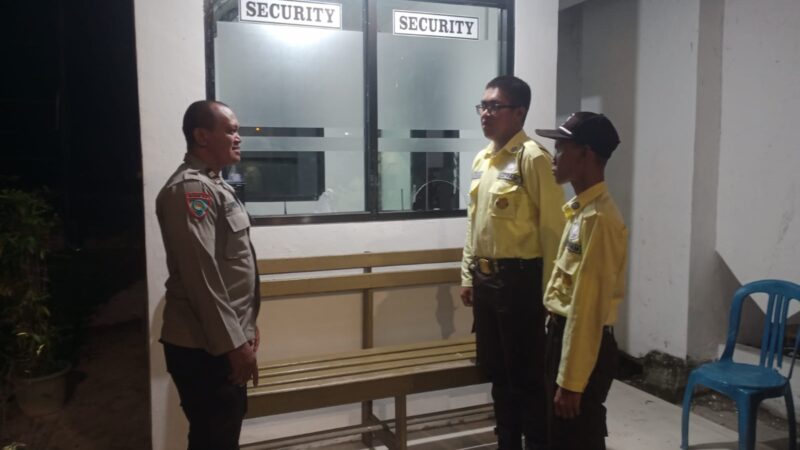 Hadir di RSUD Kota Palangka Raya, Polsek Sabangau Sharing Kamtibmas dengan Satpam