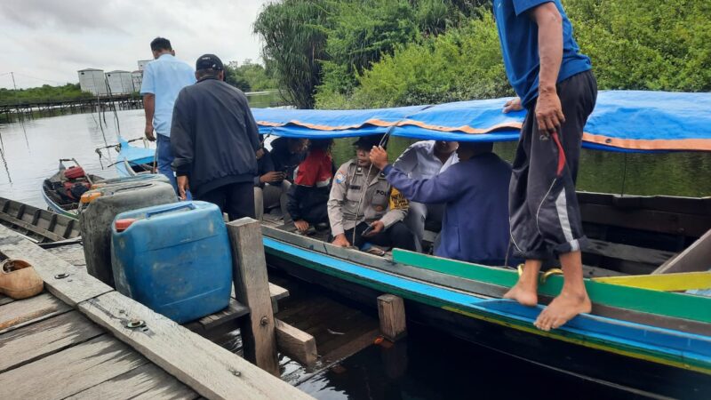 Bhabinkamtibmas Polsek Sabangau Dampingi Tim Survey Persiapan Dapur MBG di Danau Tundai