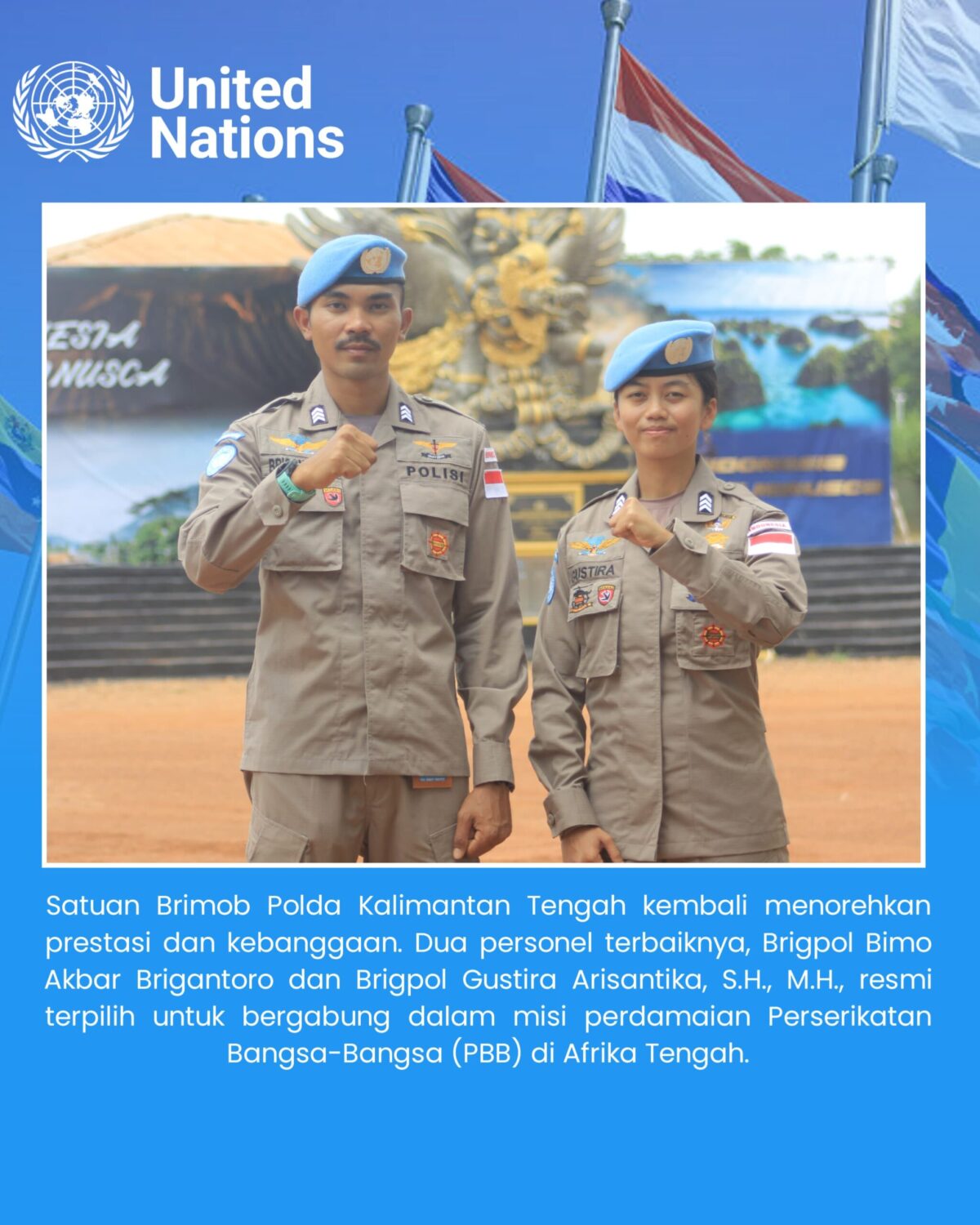 Serving For Peace : Brimob Kalteng Tegakkan Kemanusiaan Di Bumi Afrika