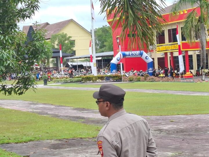 Polsek Bukit Batu Laksanakan Pengamanan Trail Adventure HUT Korps Brimob ke-80