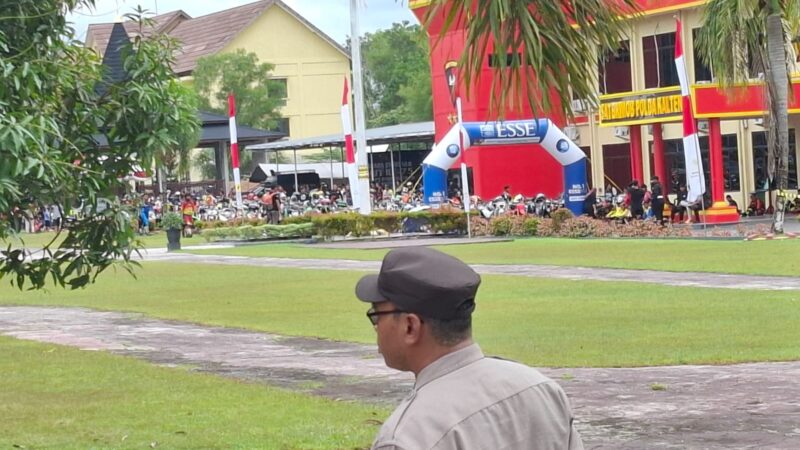 Polsek Bukit Batu Laksanakan Pengamanan Trail Adventure HUT Korps Brimob ke-80