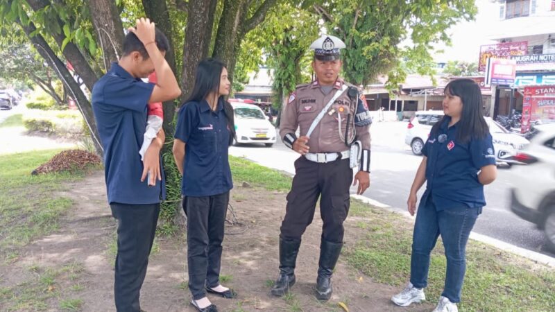 Polantas Menyapa, Satlantas Polresta Palangka Raya Sapa Warga di Jalan RTA Milono, Ajak Tertib Berlalu Lintas