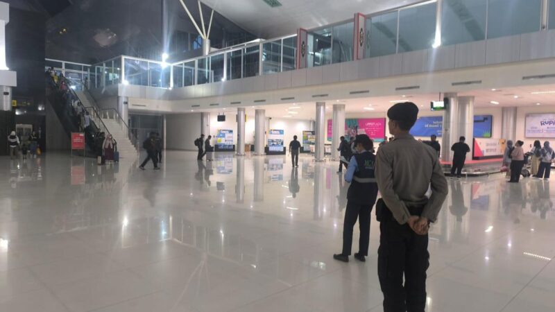 Satpamobvit Polresta Palangka Raya Perketat Pengawasan Keamanan di Seputaran Bandara Tjilik Riwut