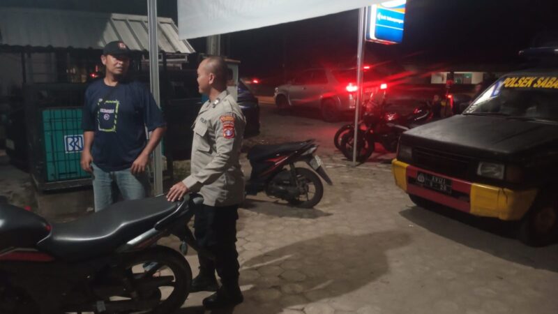 Piket Polsek Sabangau Sambangi Kantor BRI Kalampangan Saat Patroli