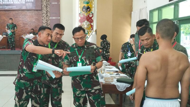 Pangdam XXII/Tambun Bungai Pimpin Sidang Pantohir Caba PK TNI AD