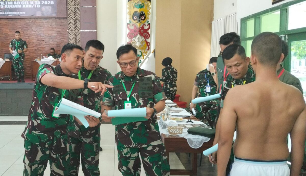 Pangdam XXII/Tambun Bungai Pimpin Sidang Pantohir Caba PK TNI AD