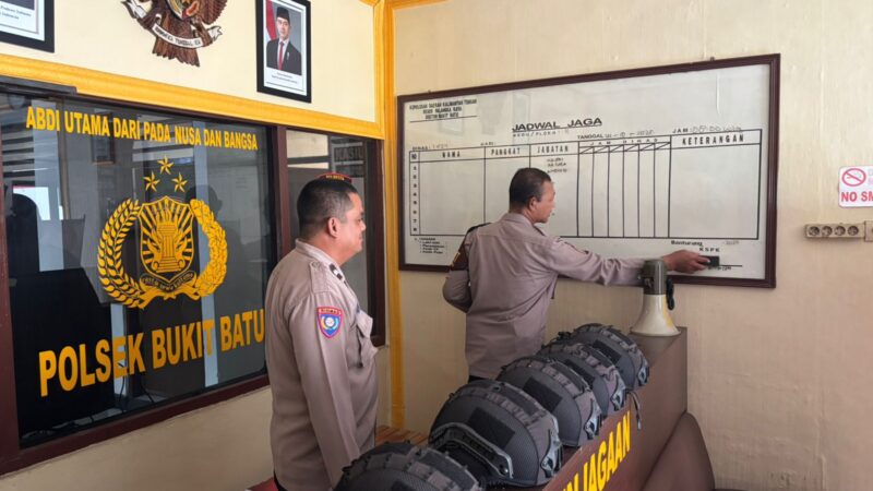 Polsek Bukit Batu Laksanakan Pemeriksaan Rutin Sarana dan Prasarana Kesatuan
