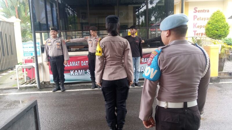 Pamapta III SPKT Polresta Palangka Raya tadi Gelar Serah Terima Piket