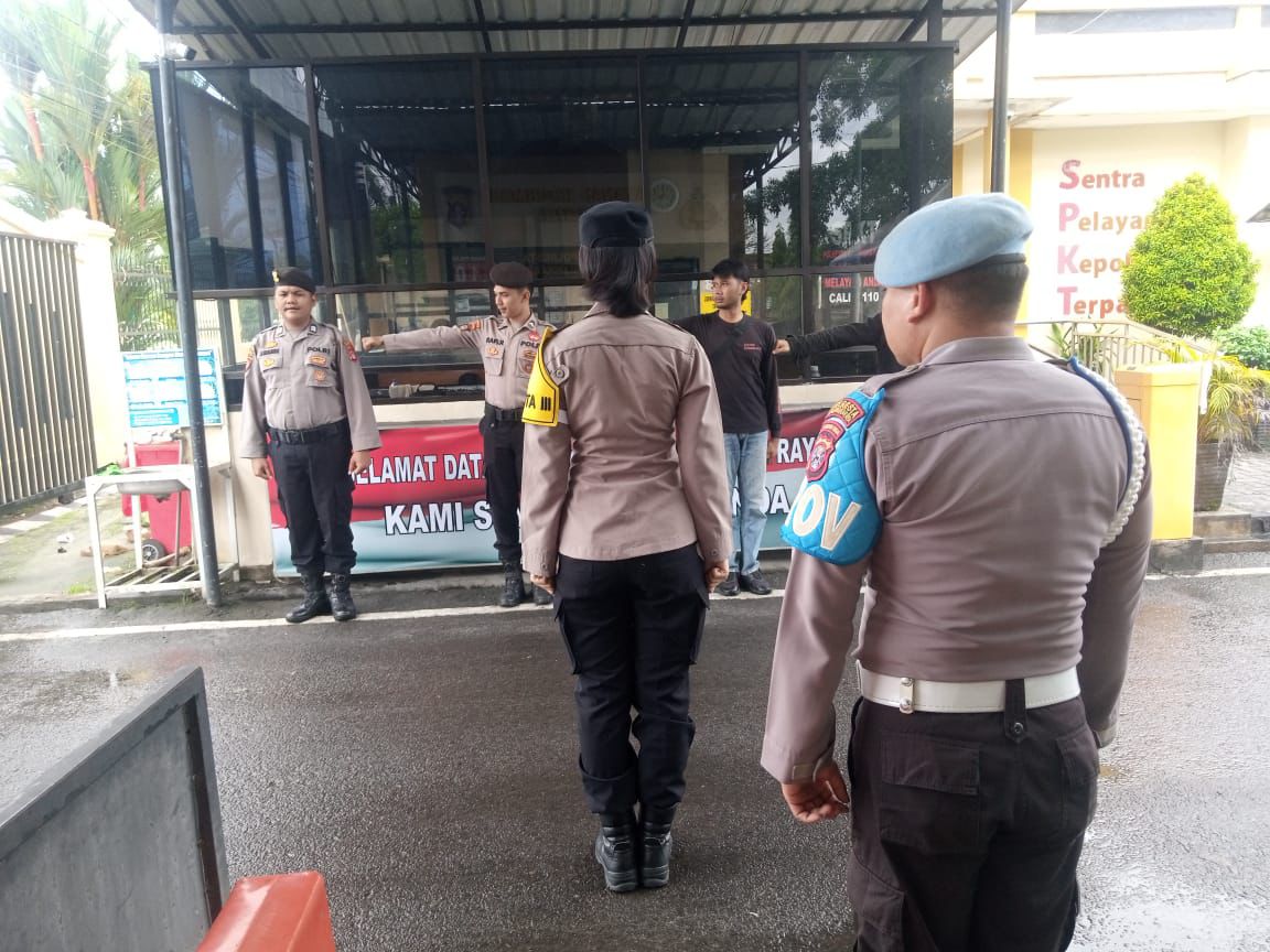 Pamapta III SPKT Polresta Palangka Raya tadi Gelar Serah Terima Piket