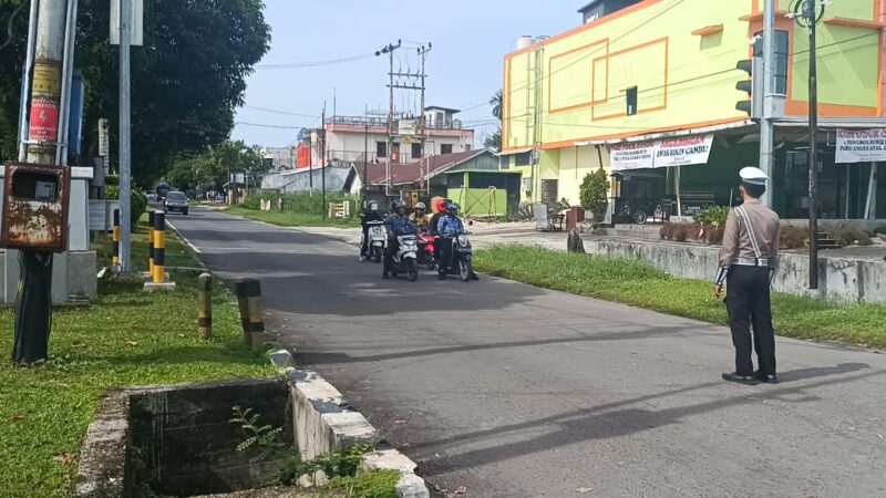 Hening Cipta Hari Pahlawan, Satlantas Polresta Palangka Raya Hentikan Kendaraan Sejenak