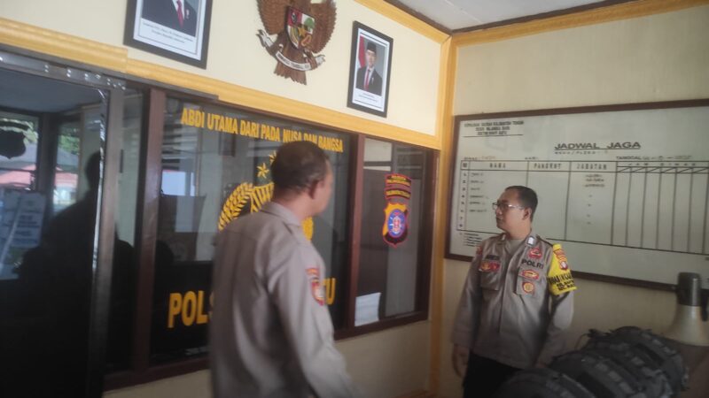 Pemeriksaan Inventaris di Polsek Bukit Batu Dilakukan Personel Dinas