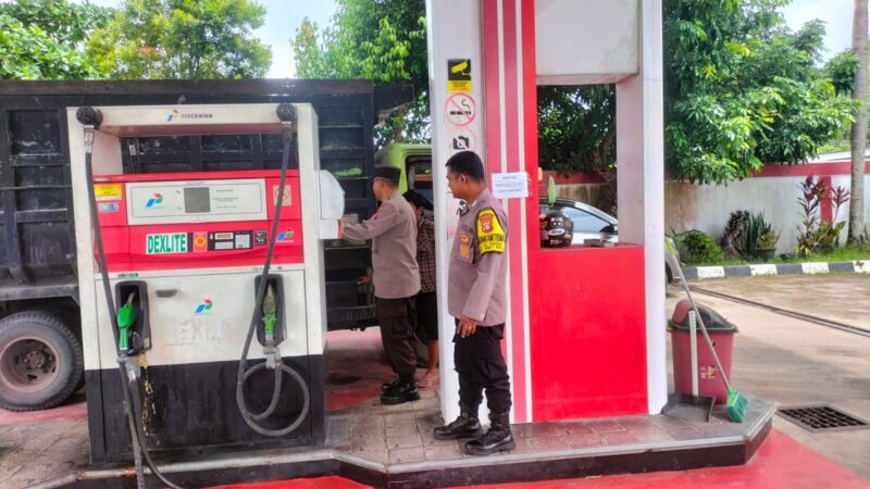 Patroli Terus Digelar Piket Polsek Bukit Batu dan Kunjungi SPBU