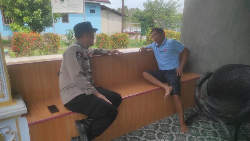 Sambang Warga, Polsek Bukit Batu Ajak Masyarakat Aktif Jaga Kamtibmas