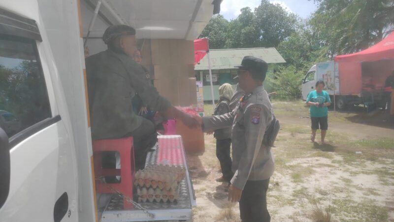 Polsek Bukit Batu Dukung Program Gerakan Pangan Murah untuk Ringankan Beban Warga