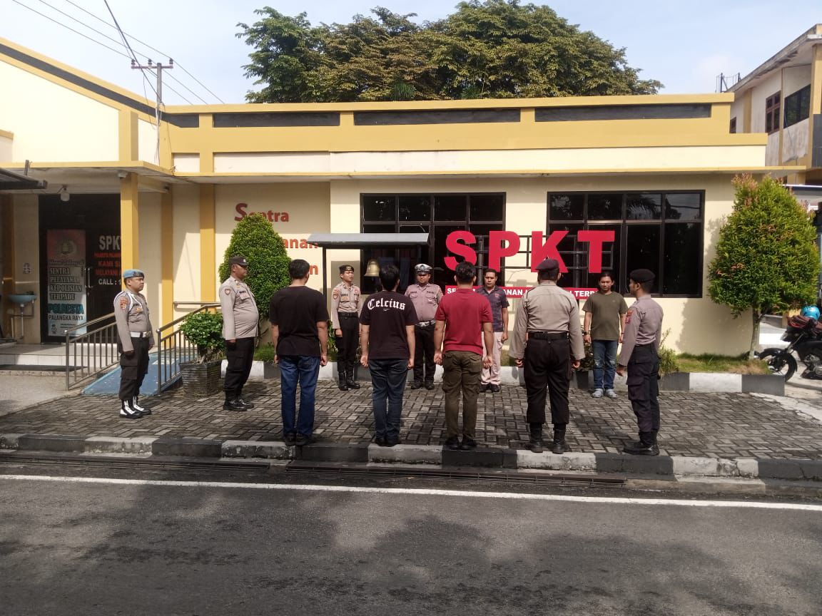 Pamapta III SPKT Polresta Palangka Raya tadi Gelar Serah Terima Piket