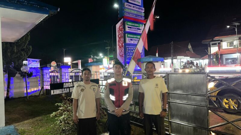 Datangi Pos Jaga BPOM, Satsamapta Polresta Palangka Raya Berikan Imbauan Kamtibmas