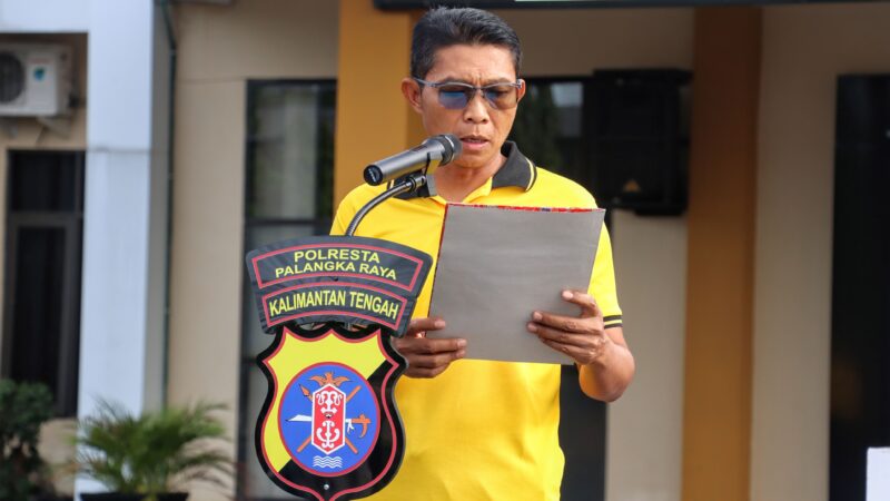 Amanat Apel Pagi, Kabagren Polresta Palangka Raya Atensikan Program Quick Wins Polri