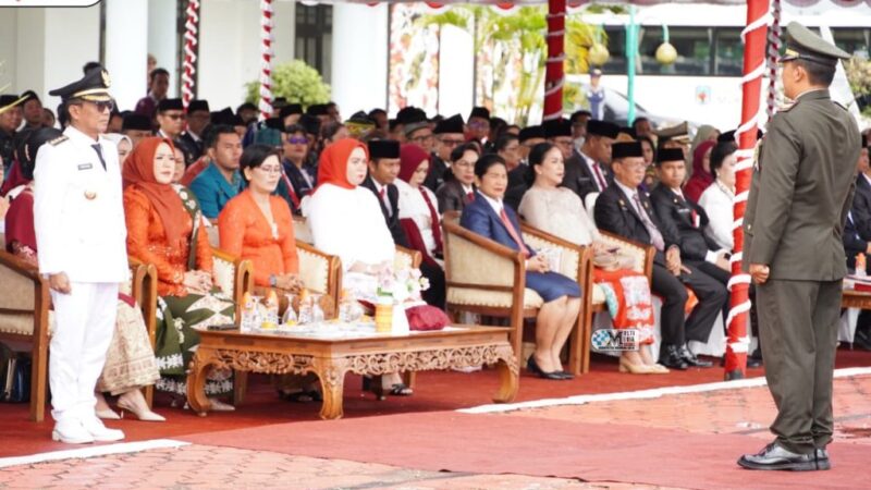 Bupati Murung Raya  Pimpin Upacara HUT Ke – 80 RI