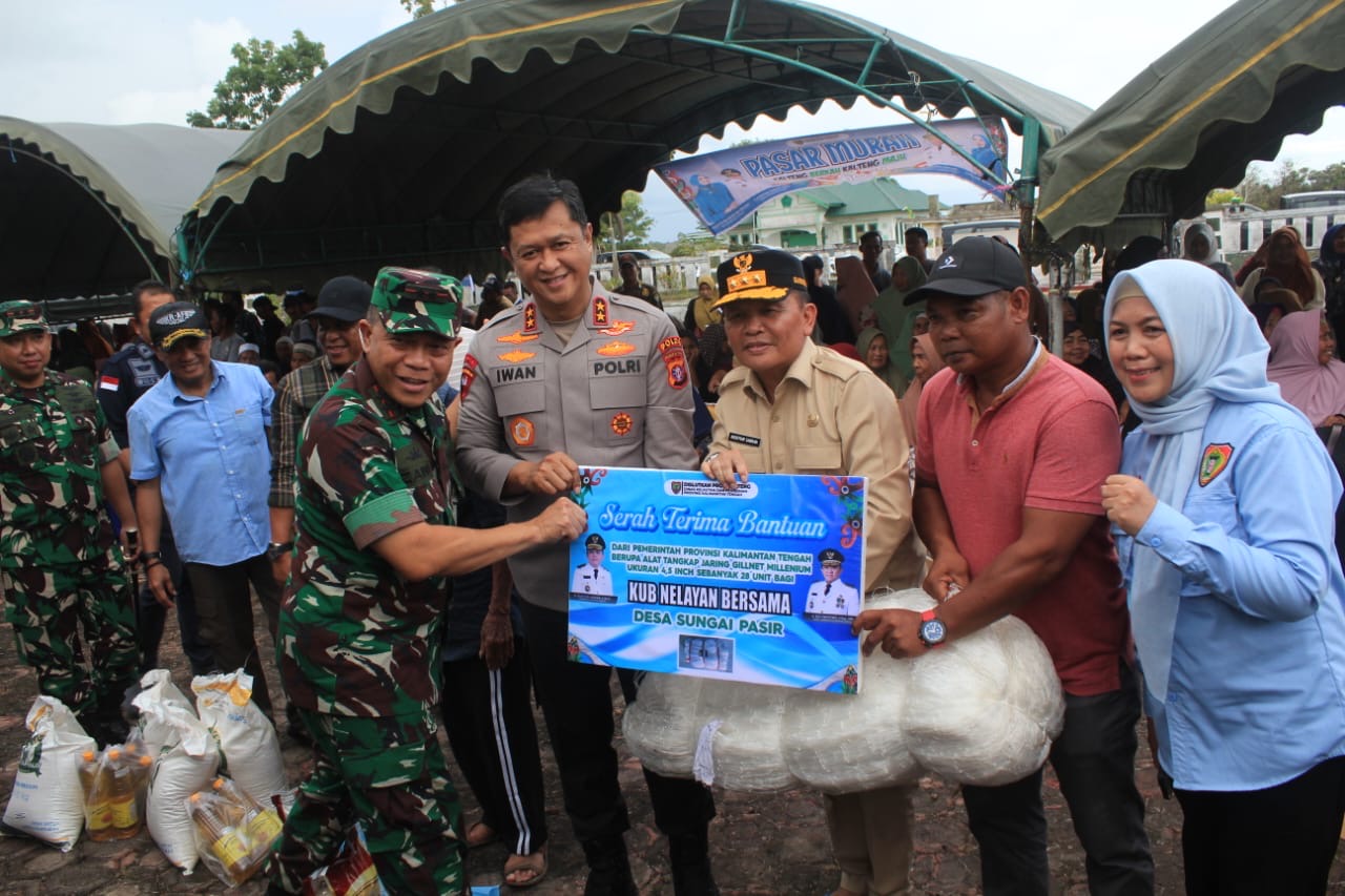 Pangdam XXII/TB Dorong Pemanfaatan Potensi Perikanan, saat Dampingi Kunker Gubernur Kalteng ke Sukamara