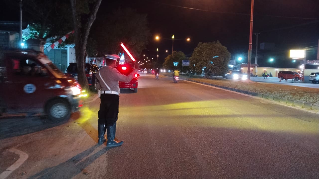 Satlantas Polresta Palangka Raya Laksanakan Pamtur Lalin Perayaan Natal Bank Kalteng 2025